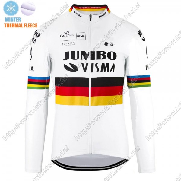 Winter Thermal Fleece Jumbo Visma 2021 Germany Fahrradbekleidung Radtrikot Langarm WXRDD Winter Thermal Fleece Jumbo Visma 2021 Germany Fahrradbekleidung Radtrikot Langarm WXRDD
