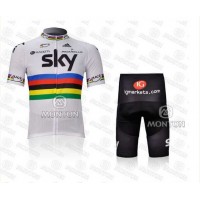 2012 SKY UCI Teams Radbekleidung Radtrikot Kurzarm und Fahrradhosen Kurz ZZ7LD