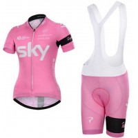 2015 Sky Damen Fahrradbekleidung Radteamtrikot Kurzarm+Kurz Radhose Kaufen XAJKM