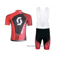 Scott RC Pro Fahrradbekleidung Radteamtrikot Kurzarm+Kurz Radhose Kaufen Rot Schwarz II 24A3K