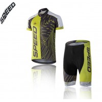 2016 Speed Korte mouw+Fietsbroeken Korte gele Schwarz YUL97