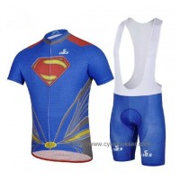 Superman 2014 Fahrradbekleidung Radteamtrikot Kurzarm+Kurz Radhose Kaufen NWRKK