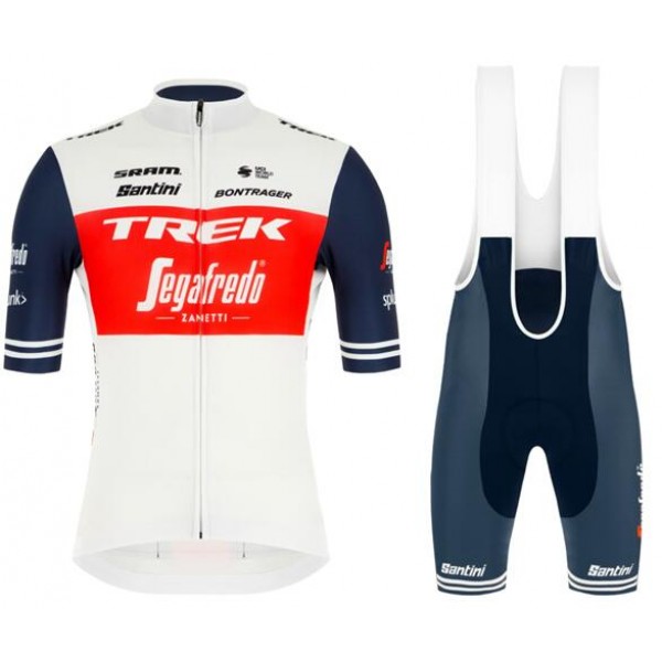 TREK-SEGAFREDO 2020 Fahrradbekleidung Set Radtrikot langer RV+Trägerhose SANTINI Radsport-Profi-Team TREK-SEGAFREDO 2020 Fahrradbekleidung Set Radtrikot langer RV+Trägerhose SANTINI Radsport-Profi-Team