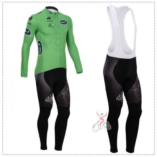 Tour de France le coq sportif 2014 Fahrradbekleidung Radtrikot Langarmen grün+Lange Trägerhosen Online PCB2E Tour de France le coq sportif 2014 Fahrradbekleidung Radtrikot Langarmen grün+Lange Trägerhosen Online PCB2E