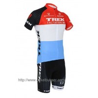 Trek Factory Racing Radbekleidung Radtrikot Kurzarm und Fahrradhosen Kurz Rot weiß 6I9EH