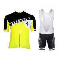 2015 WILIER gelb weiß Schwarz Fahrradbekleidung Radteamtrikot Kurzarm+Kurz Radhose Kaufen 923O7