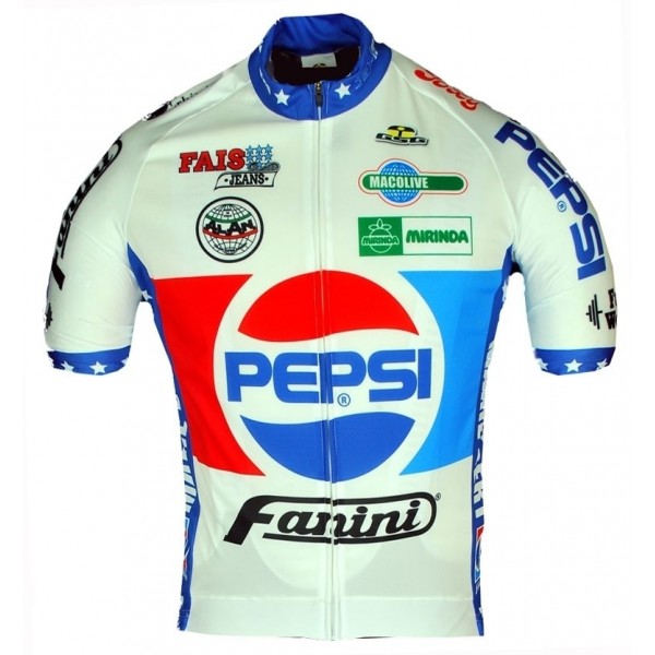 Retro Fanini Pepsi Cola 1988 Fahrradbekleidung Radtrikot 46UIS Retro Fanini Pepsi Cola 1988 Fahrradbekleidung Radtrikot 46UIS
