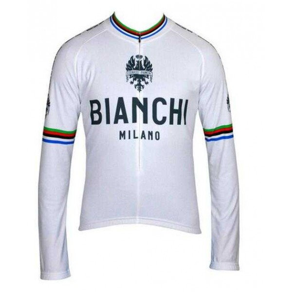 2016 BIANCHI-MILANO Fahrradbekleidung Radtrikot Langarmen weiß CB8FU 2016 BIANCHI-MILANO Fahrradbekleidung Radtrikot Langarmen weiß CB8FU