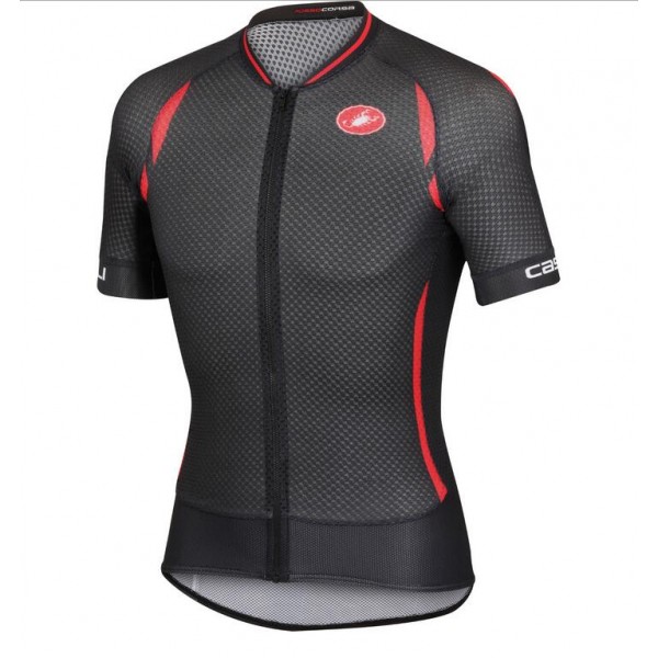 2016 Castelli Klimmers 2.0 Radtrikot Kurzarm Sprot Schwarz Rot F5MN7