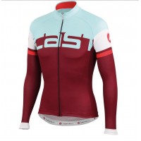 2016 Castelli Unavolta Fahrradbekleidung Radtrikot Langarmen Rot B2V1K