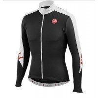 2016 Castelli Klassiek Thermo Fahrradbekleidung Radtrikot Langarmen Schwarz weiß IPI0N