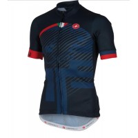 2016 Castelli Veleno Fahrradbekleidung Radtrikot Schwarz blau E2KTT