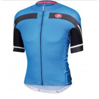 2016 Castelli Free Aero Race 4.0 Fahrradbekleidung Radtrikot blau BMX3V