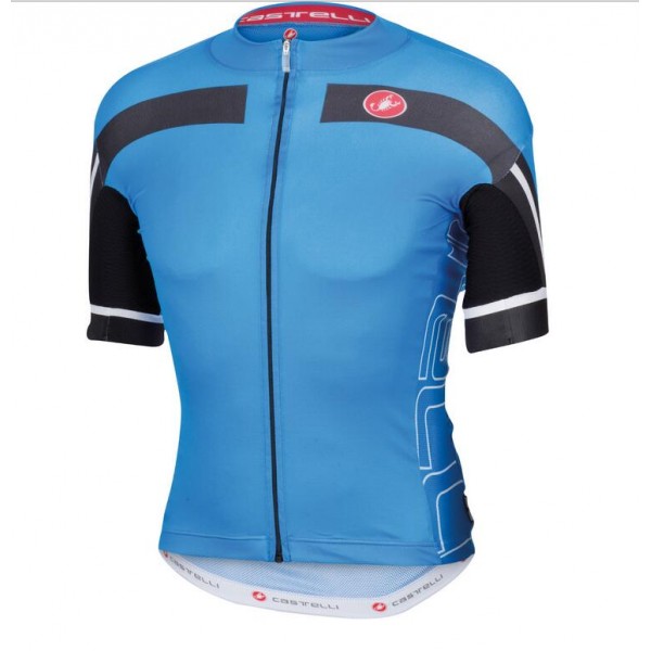 2016 Castelli Free Aero Race 4.0 Fahrradbekleidung Radtrikot blau BMX3V