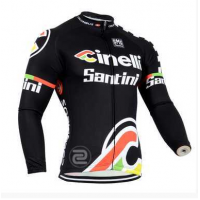 2014 Cinelli Fahrradbekleidung Radtrikot Langarm Schwarz 42K1D