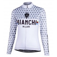 BIANCHI MILANO TERMENO Damen weiß Fahrradbekleidung Radtrikot Langarm 9X358