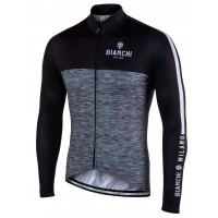 BIANCHI MILANO Chienes Schwarz Fahrradbekleidung Radtrikot Langarm H5R6U