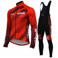 Cinelli Chrome 2018 Fahrradbekleidung Set Langarmtrikot+Lange Trägerhose 0A32I