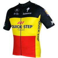 Quick Step Floors Belgium Champion 2018 Fahrradbekleidung Radtrikot 7ZCFD