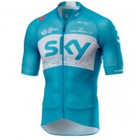 SKY 2018 CASTELLI PODIO FZ Fahrradbekleidung Radtrikot blue 871OK
