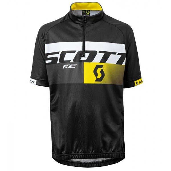 Scott RC Schwarz Kinderen Fahrradbekleidung Radtrikot CLSRU Scott RC Schwarz Kinderen Fahrradbekleidung Radtrikot CLSRU