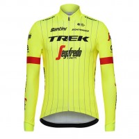 Trek Segafredo 2018 fluo gelb Fahrradbekleidung Radtrikot Langarm 4EO1S