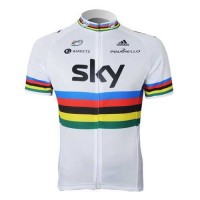 2013 Teams Sky UCI outlet Fahrradtrikot Radsport weiß 2BBPB