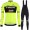 Trek Segafredo 2019 training Fluo gelb Fahrradbekleidung Set Langarmtrikot+Lange Trägerhose UNXRX