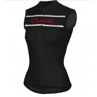 2016 Castelli vrouwen Promessa Wielershirts mouwloos Schwarz YD9VY