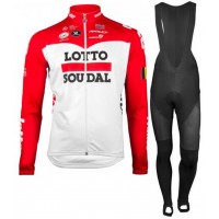 Lotto Soudal 2018 Fahrradbekleidung Set Langarmtrikot+Lange Trägerhose P1AML