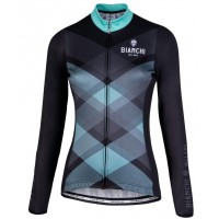 BIANCHI MILANO Damen Cornedo Schwarz Fahrradbekleidung Radtrikot Langarm JY6CV