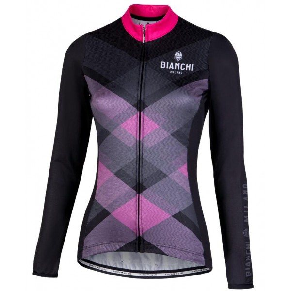BIANCHI MILANO Damen Cornedo Schwarz/pink Fahrradbekleidung Radtrikot Langarm XEZ3C BIANCHI MILANO Damen Cornedo Schwarz/pink Fahrradbekleidung Radtrikot Langarm XEZ3C