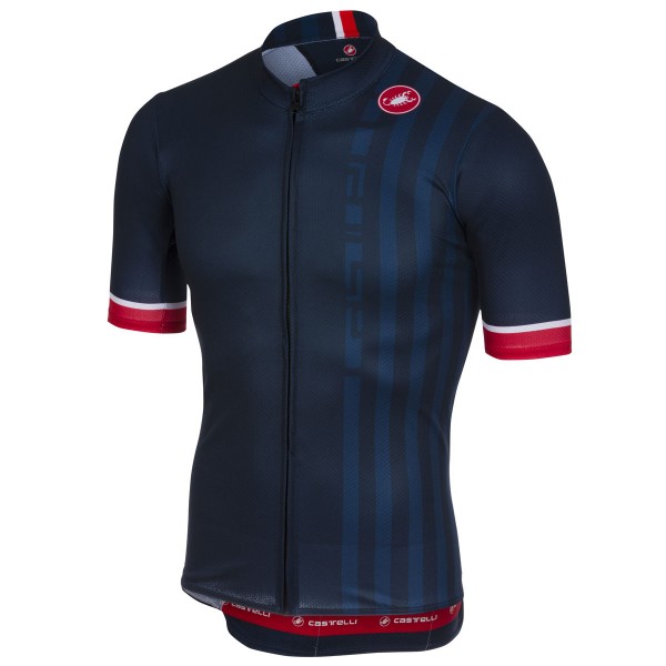 Castelli Podio Doppio blau Fahrradbekleidung Radtrikot V0RPD Castelli Podio Doppio blau Fahrradbekleidung Radtrikot V0RPD
