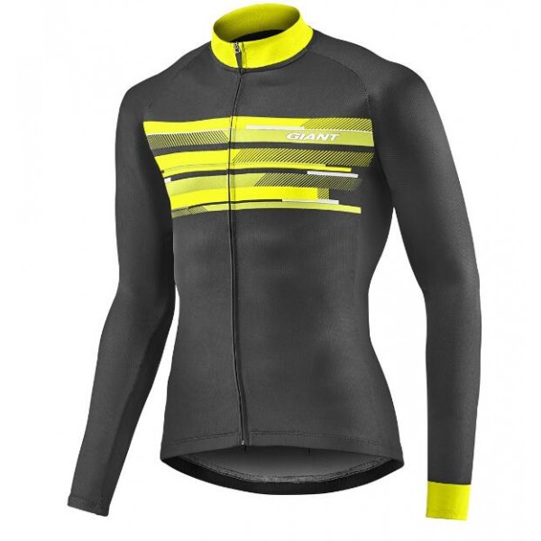 Giant Rival Fahrradbekleidung Radtrikot Langarm black/yellow SC47Q Giant Rival Fahrradbekleidung Radtrikot Langarm black/yellow SC47Q