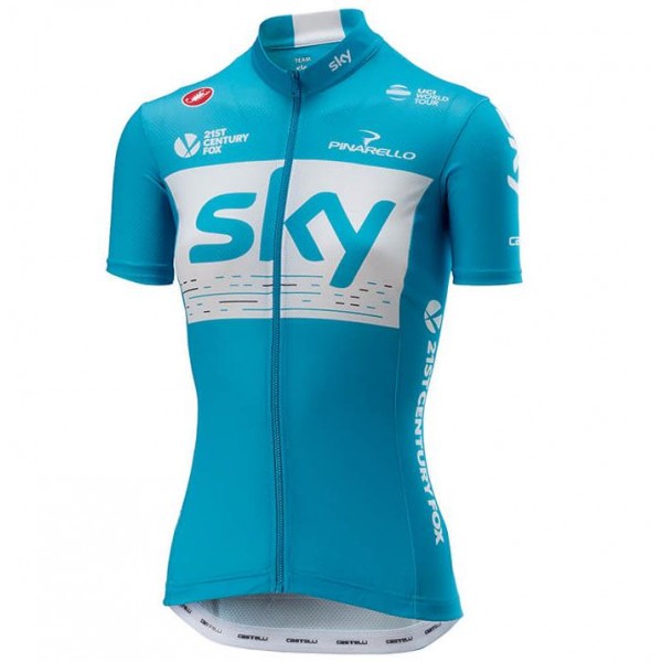 Team Sky 2018 Dame blau Fahrradbekleidung Radtrikot S22QS Team Sky 2018 Dame blau Fahrradbekleidung Radtrikot S22QS
