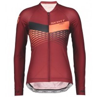 Scott RC PRO Damen Fahrradbekleidung Radtrikot Langarm merlot red/camellia pink O48CC