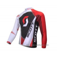 SCOTT RC Pro Fahrradbekleidung Radtrikot Langarmen Rot weiß Schwarz LK87P