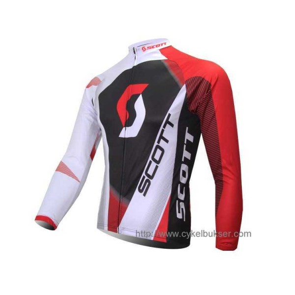 SCOTT RC Pro Fahrradbekleidung Radtrikot Langarmen Rot weiß Schwarz LK87P SCOTT RC Pro Fahrradbekleidung Radtrikot Langarmen Rot weiß Schwarz LK87P