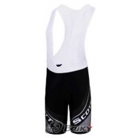 Scott Racing Teams Kurz Trägerhose Schwarz Rot YHK4Y