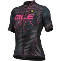 Damen Ale Graphics PRR Sunset-Schwarz roze Fahrradbekleidung Radtrikot XII5K