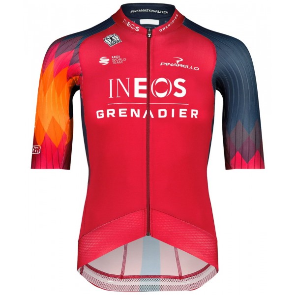 INEOS GRENADIERS 2023 EPIC RACE Radtrikot kurzarm(langer RV)-Radsport-Profi-Team INEOS GRENADIERS 2023 EPIC RACE Radtrikot kurzarm(langer RV)-Radsport-Profi-Team
